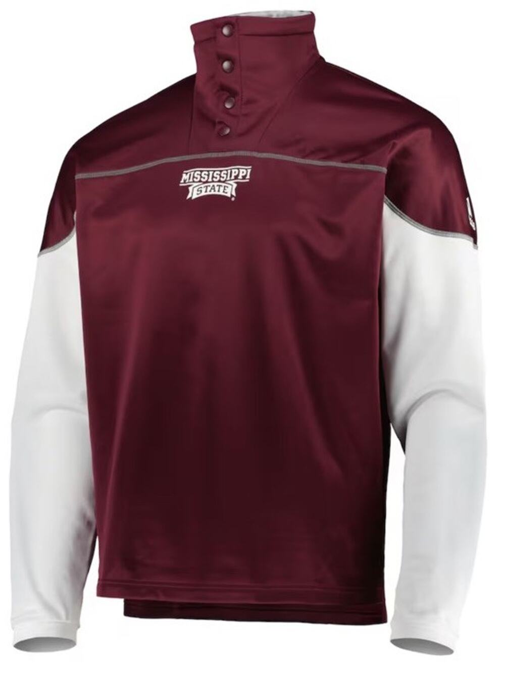 Mississippi State Bulldogs adidas AEROREADY Knit Quarter-Snap Jacket Medium $75